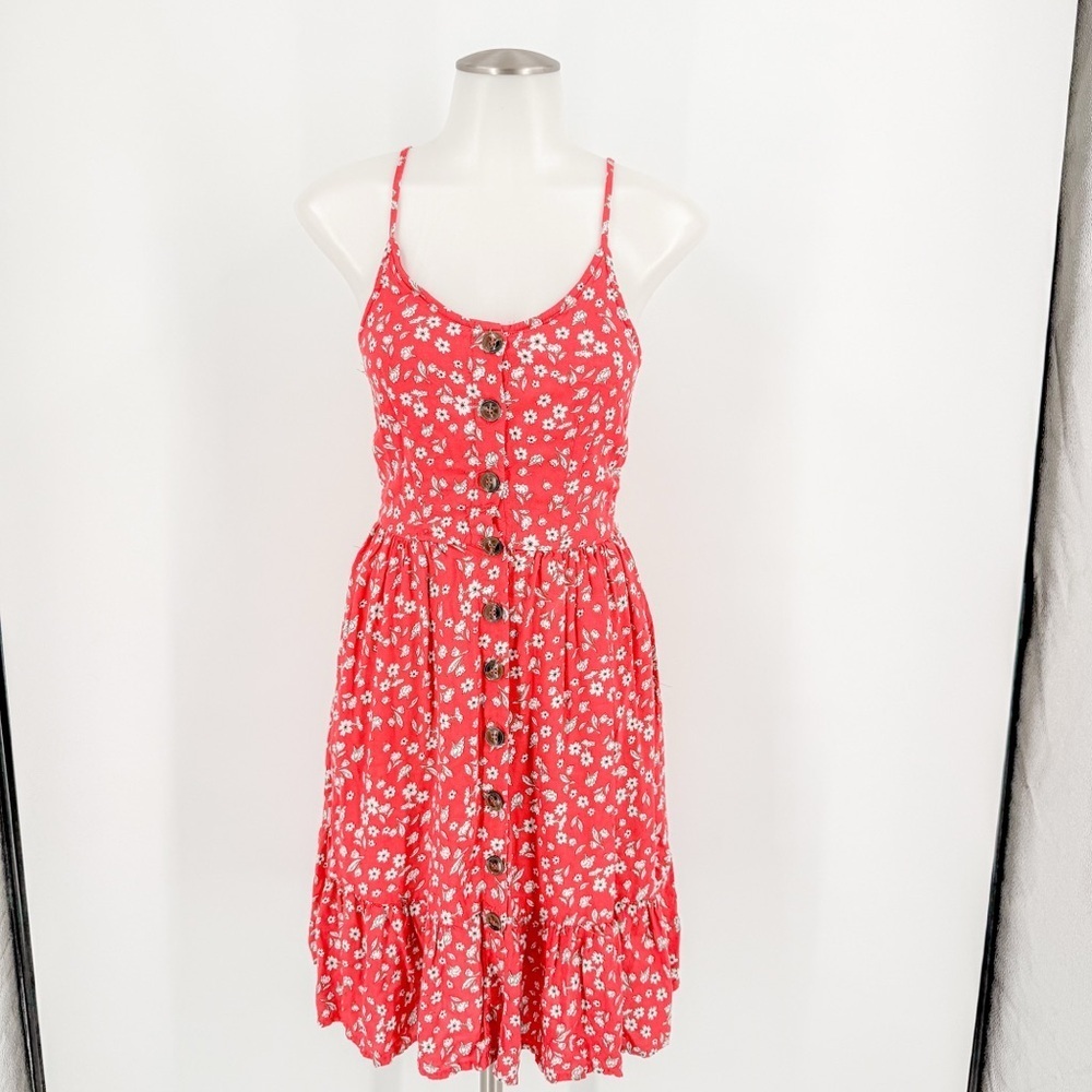 Jopra Red Sleeveless Spaghetti Strap Dress